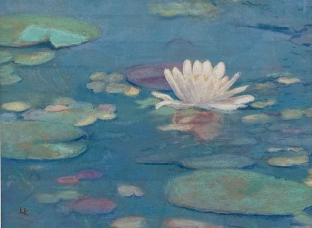 Honorable Mention: Lucy Kinsey, "Pastel Lily Pond"